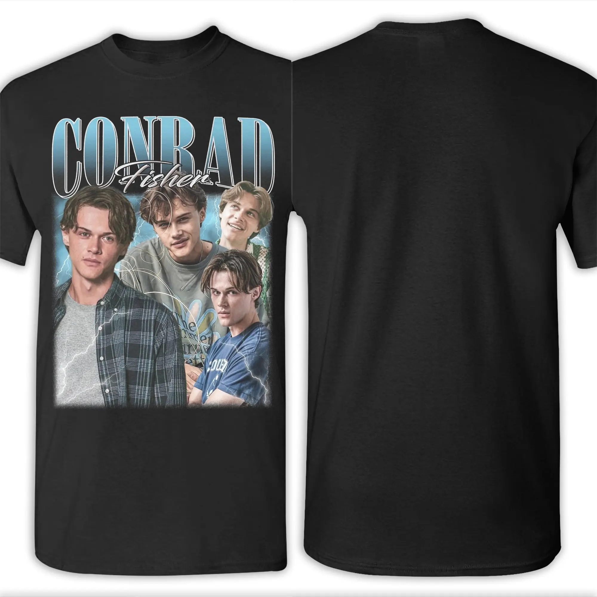 خمر كونراد فيشر الصيف تحولت جميلة Bootleg تي شيرت الرجال الجدة القطن تي شيرت طاقم الرقبة قصيرة الأكمام تي شيرت