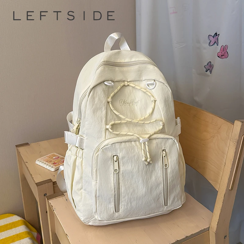 

Women's Large Capacity Drawstring Backpack Female Fresh Aesthetic Daily School Book Bag 2026 New Fashion Trend Back Pack