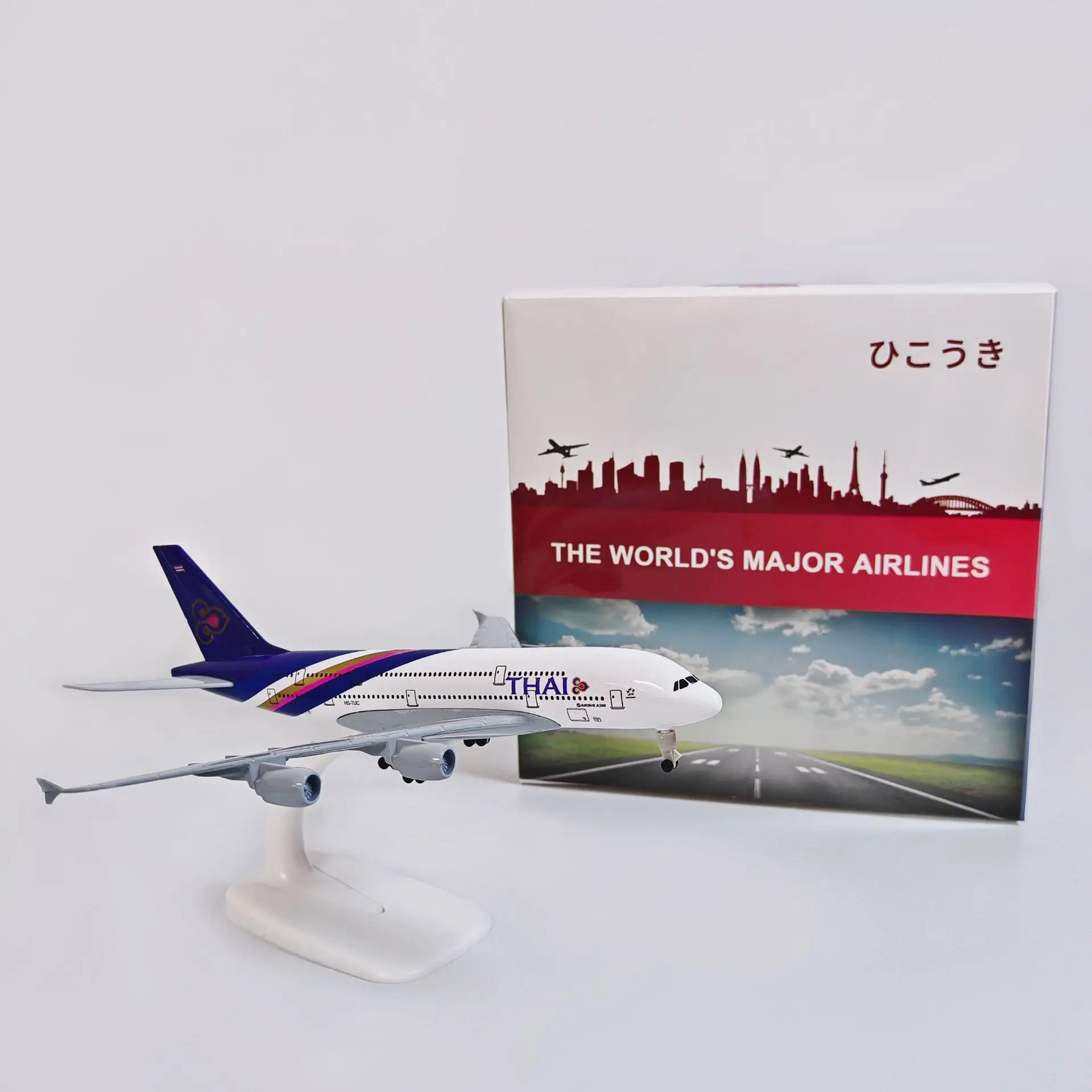 

20cm A380 Plane Model Airbus Thai Airways Alloy Aircraft Model Airplane Kids Toys With Landing Gear Collection Hobby Gift