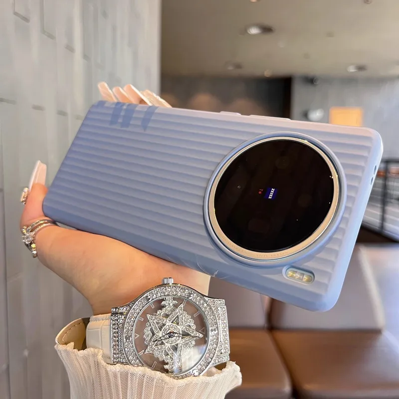 Corrugated Back Case For Vivo X200 Pro/X200 Pro Min /X200 Ultra /X100 Pro Slim Hard Matte uneven Cover Anti-Fingerprint