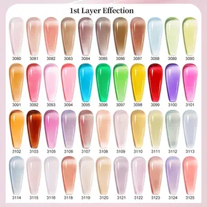 Nailco Glass Jelly Gel Nagellack durchscheinende Sommerfarbe Sommer Permanent Lack Embeber UV LED für Nagelkunst Maniküre Gel 12 Hauptverkaufsglasbasis für Nägel - №1