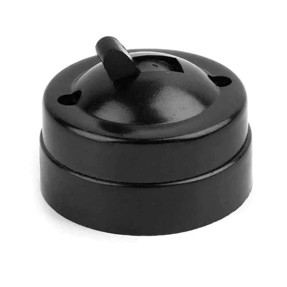 Picture 3: Round 6A Surface Mounted Wall Button Switch Light Single-control Switch Toggle Switch