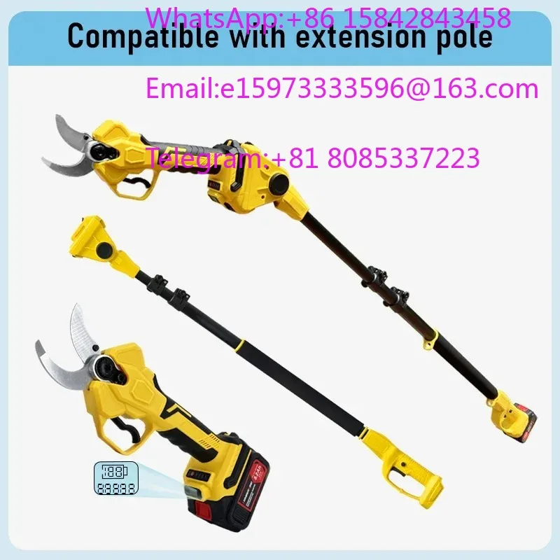 Cordless Rechargeable Telescopic Long Handle Pruning Shears Portable Electric Garden Scissors Household