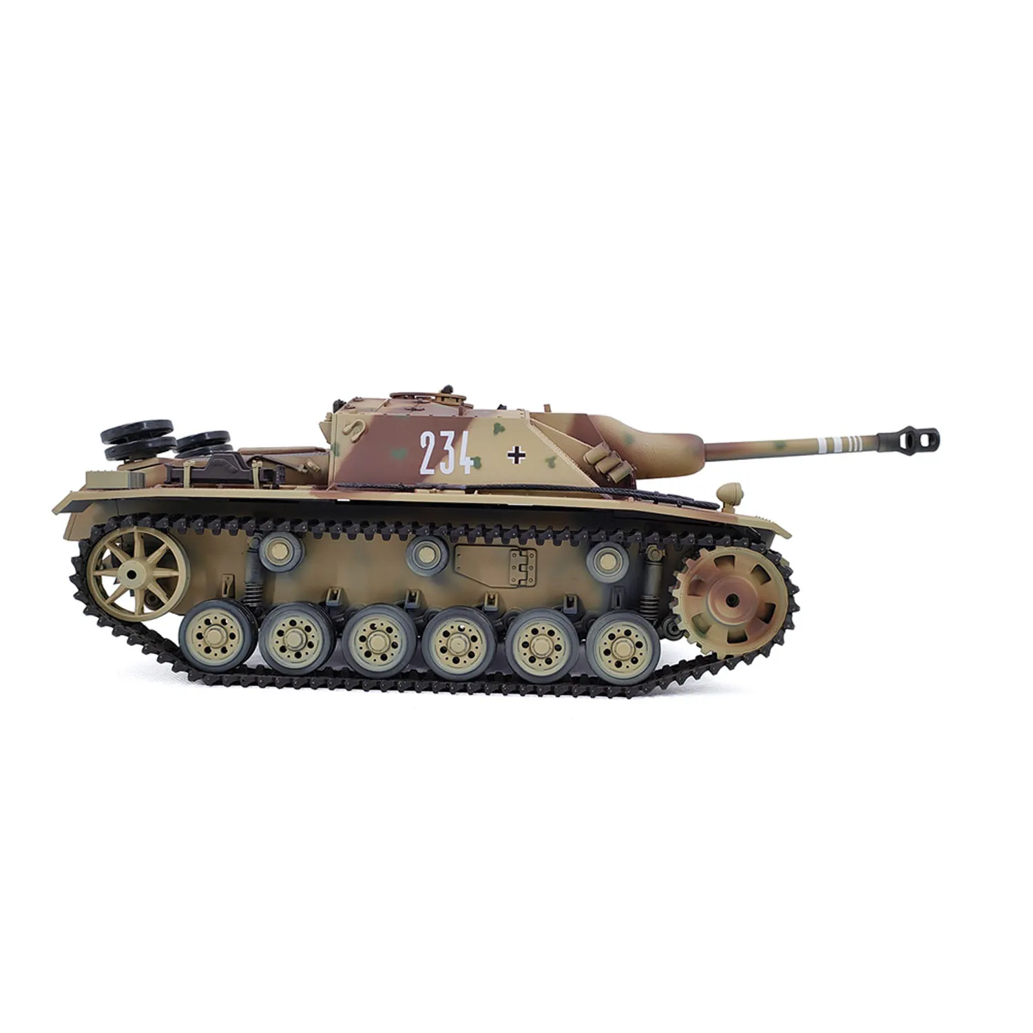 RTR البلاستيك Henglong 1/16 7.0 اللوحة الرئيسية الألمانية Stug III دبابة مع جهاز للتحكم عن بُعد نموذج 3868 BB IR الصلب علبة التروس 1800MAH بطارية راديو ضوء الصوت