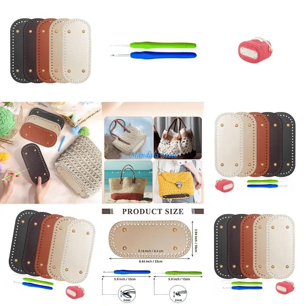 

U2JC Beginner Friendly Crochet Wallet Making Collection With Premium PU Leather Hub cream