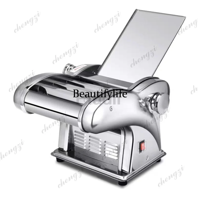 Electric Dumpling Wrapper Noodle Making Machine Pasta Maker with 4 Types of knife sets Steel Noodle Press Machine for Household