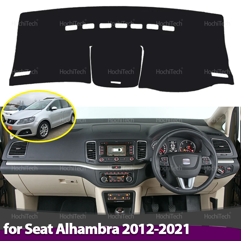 Image of Für Seat Alhambra 2012-2021 Links Rechts Hand Stick Dashboard Abdeckung Bord Anti-Slip Matte Schützen Pad Auto Sonnenschirm teppich Teppich