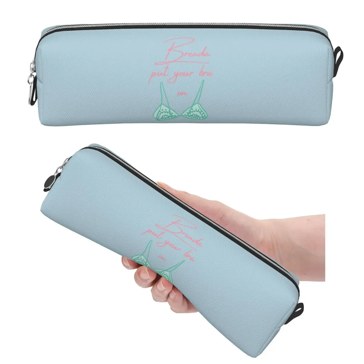 Brenda Put Your Bra On Pencil Cases for Student School Pen Box Pencil Bag Large Storage Pencil Pouch Storage Stationery Supplies
