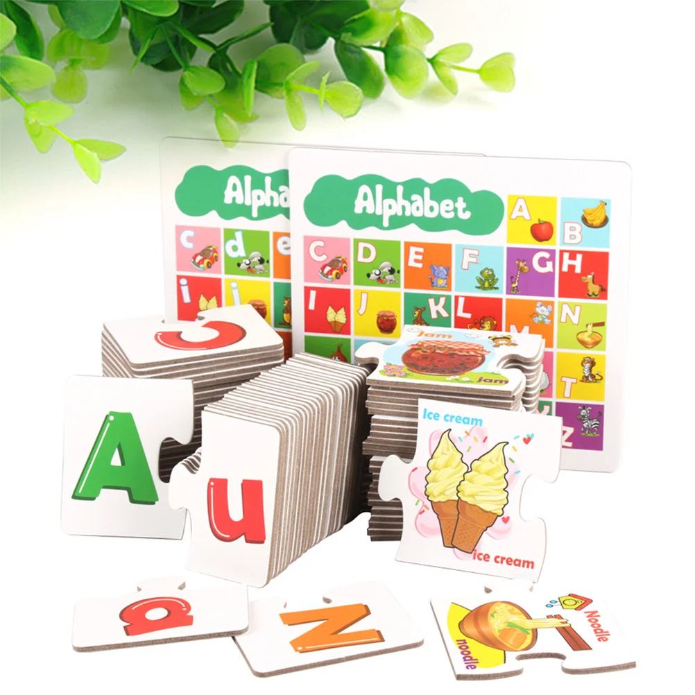 

Uppercase Lowercase Alphabet Matching Cards Puzzles for Children Over 3 Improve Motor Skills Concentration Letter Matching Cards