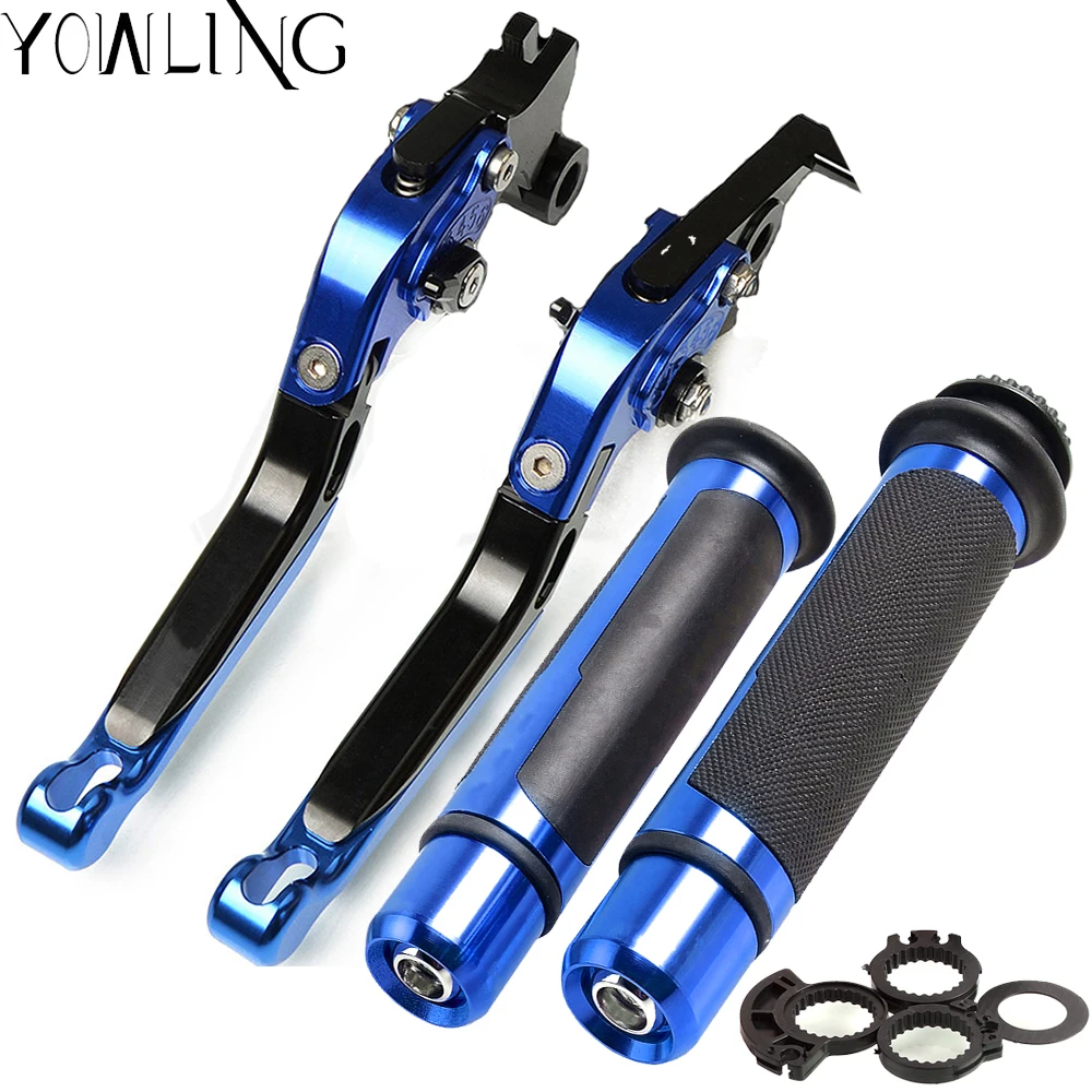 Motorcycle Accessories Extendable Brake Clutch Levers and Handlebar Hand Grips For SUZUKI GSXR 750 600 K6 K7 K8 K9 K10 2006-2010