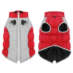 Dog Coats Winter Cold Weather Snow Clothes Harness Pet Hoodie Keep Warm