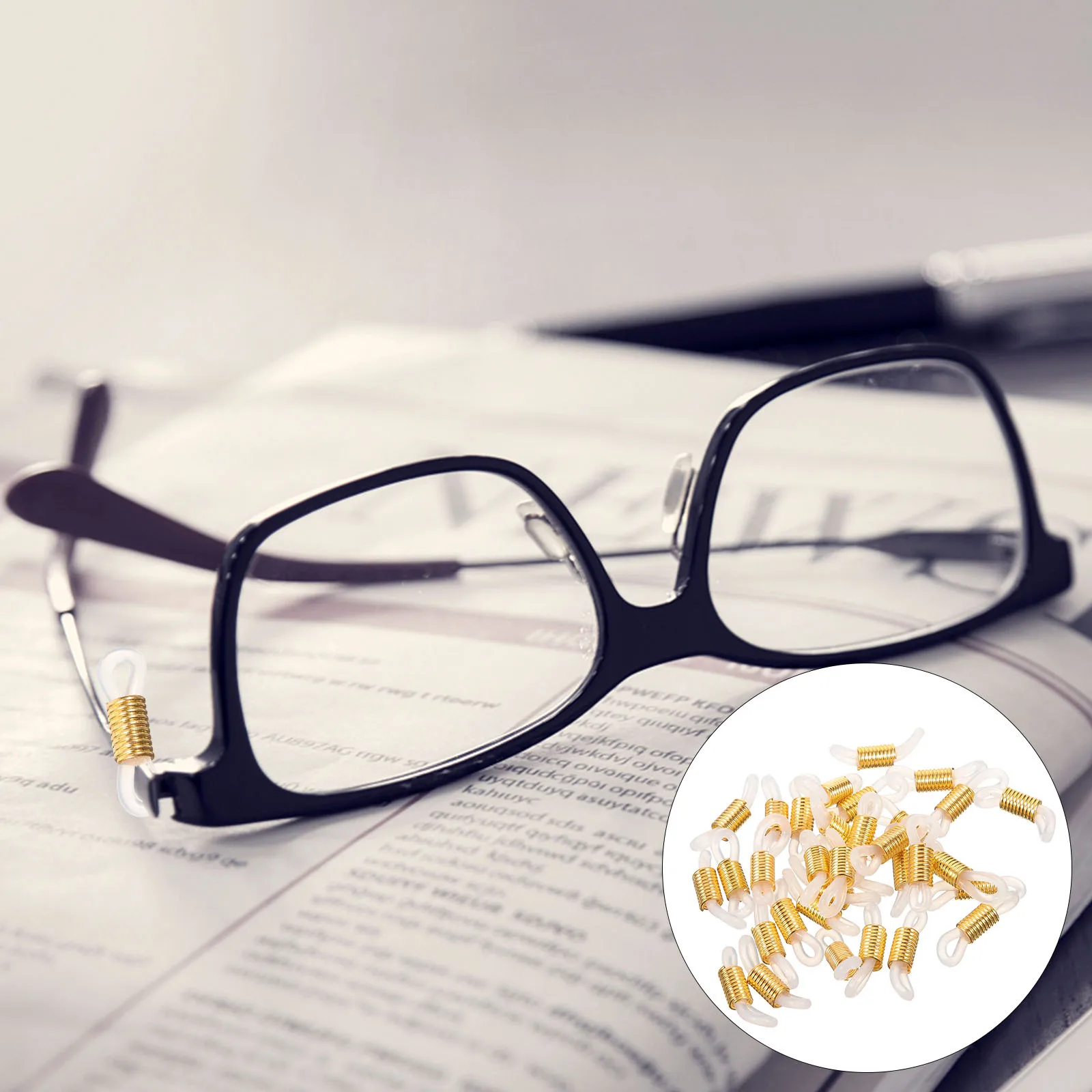 

50Pcs Glasses Chain Connectors Anti Lost End Buckles Practical Gift for Eyeglass Chain Ends