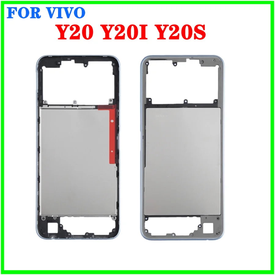 Back Housing Battery Cover For Vivo Y20 / Y20s / Y20i LCD Front Frame Middle Bezel frame With Side Power On Off Button