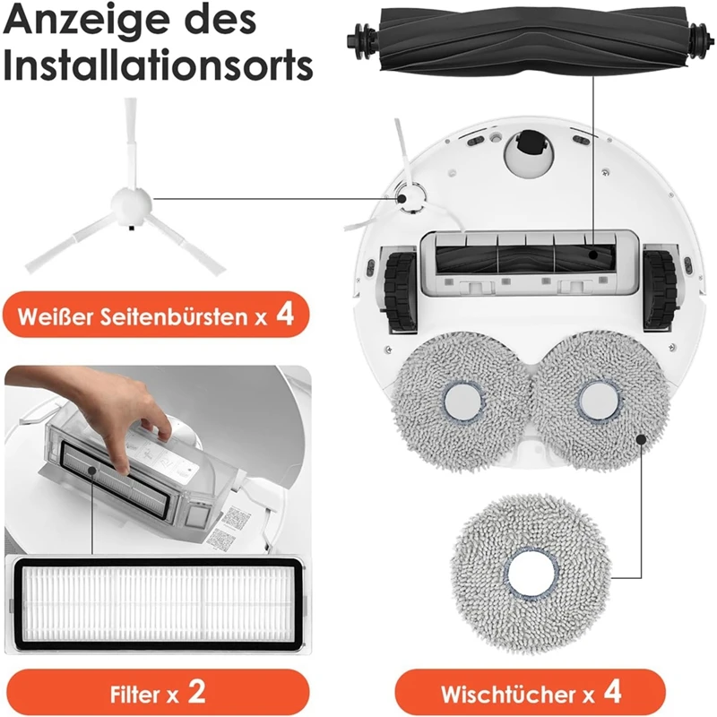 Aspirador Essencial Acessórios para Dreame, Mop Pads, Sacos de Pó, Escovas, Filtros, L10s Ultra, L10