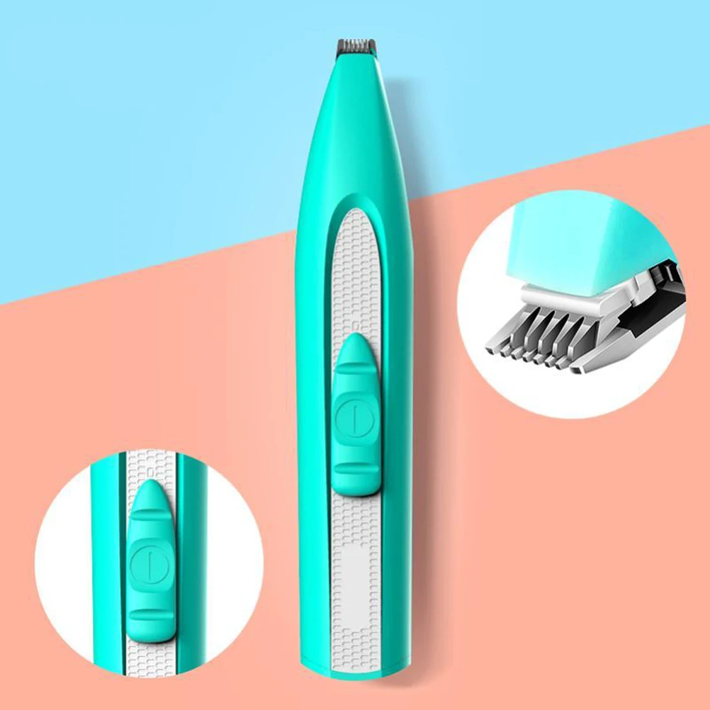 

Pet Dog Paw Hair Trimmer Electric Professional Sky-Blue Lightweight Safe Chamfer Head Cat Electric Grooming Tool