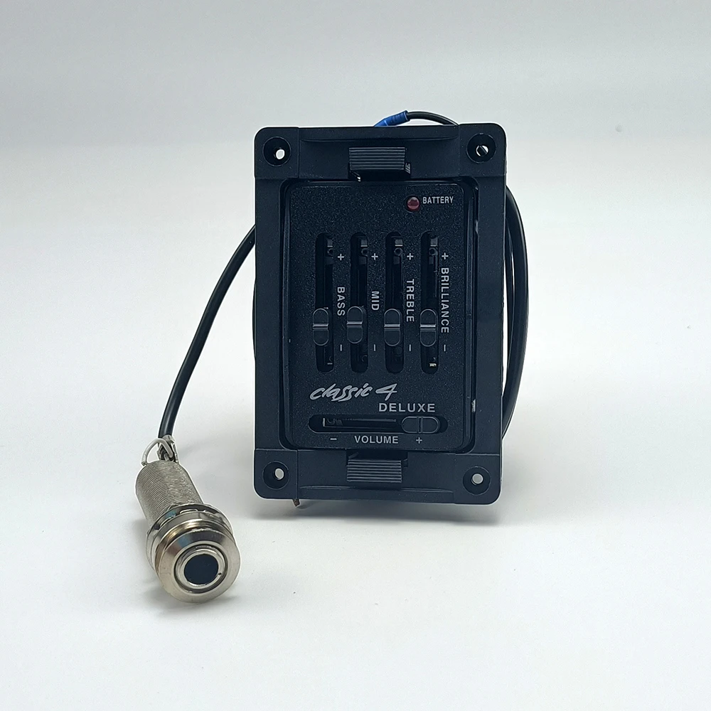 

4-полосный предусилитель эквалайзера, классические 4 роскошные гитарные звукосниматели для классических акустических инструментов, аксессуары, детали