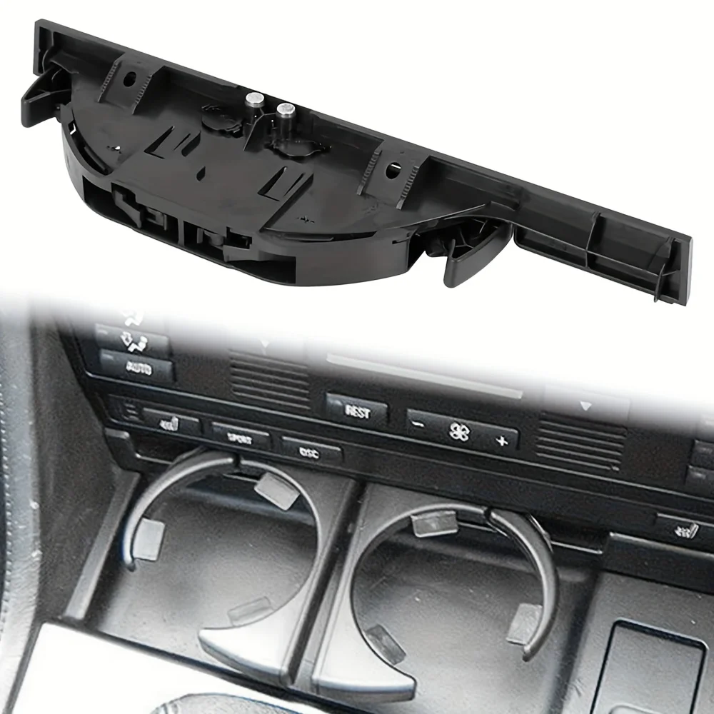 Suitable for lefthand drive and right-hand drive vehicles for BMW 5 Series E39 Front Dashboard Retractable Black Dual Cup Holder view 5