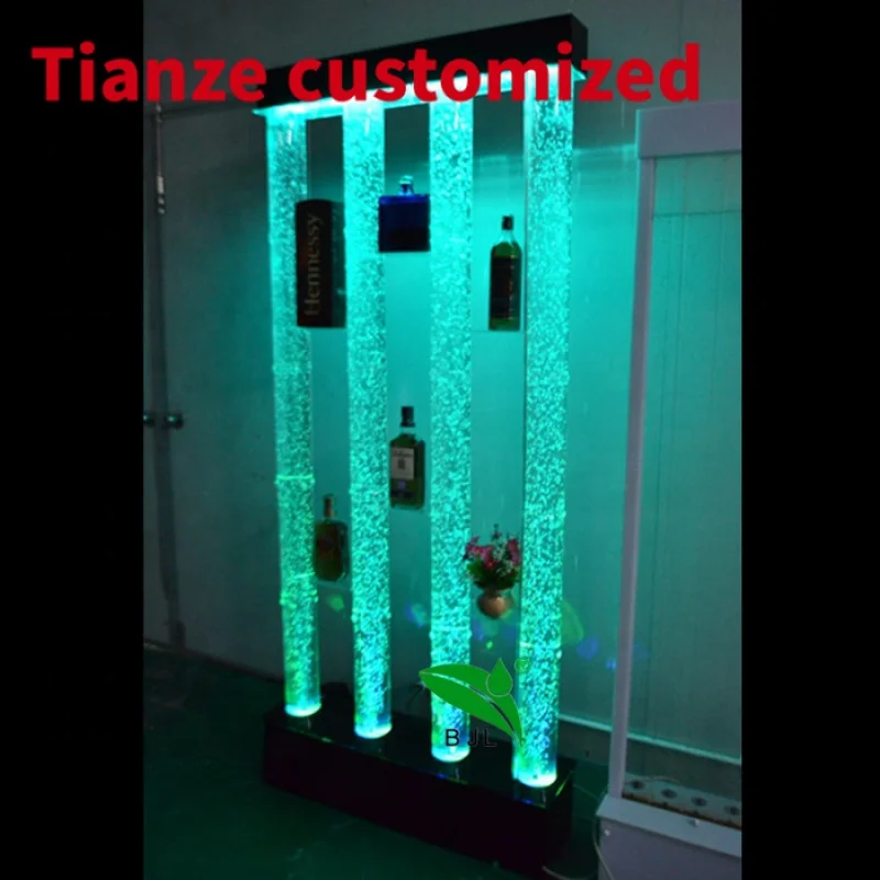 

(customized)home furniture LED glowing aquarium wine bar cabinets