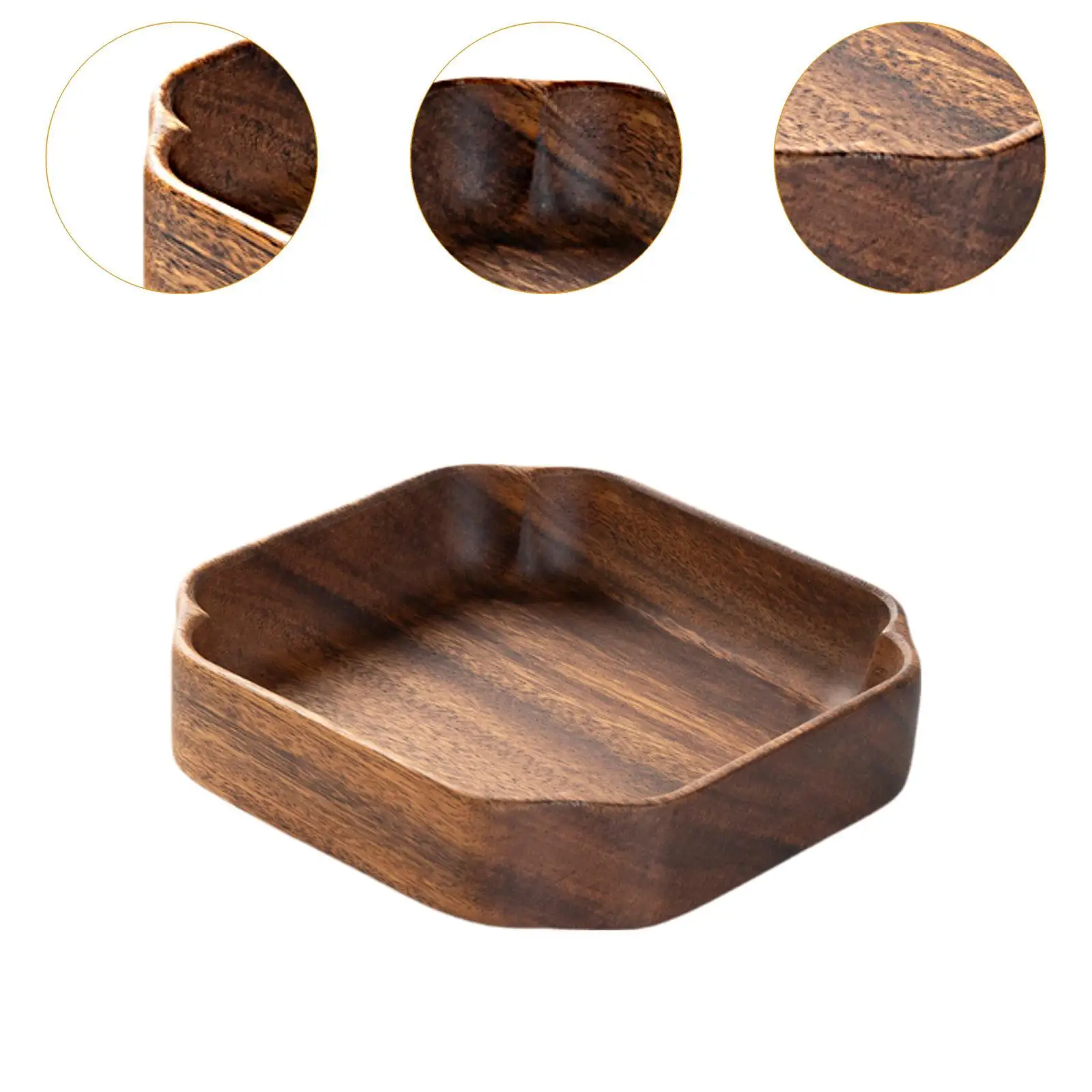 Walnut Wooden Serving Tray Appetizer Platter Dried Fruit Tray Snack Organizer Tray for Food Sweets Cheese Cookies Dining Room