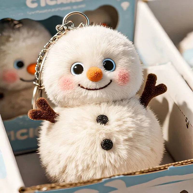 Jouets en peluche bonhomme de neige mignons, poupée en peluche bonhomme de neige Kawaii, pendentif de sac, porte-clés, décoration de sapin de Noël, cadeaux de Noël pour enfants