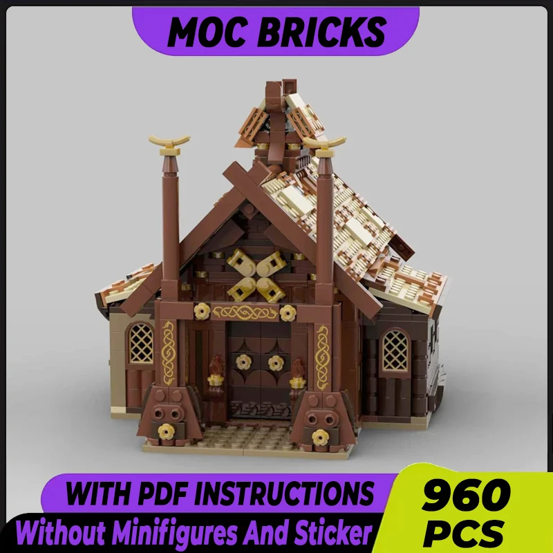 Rings Movie Model Moc Building Bricks Viking Main Building Technology Modular Blocks Gifts Christmas Toys DIY Sets Assembly