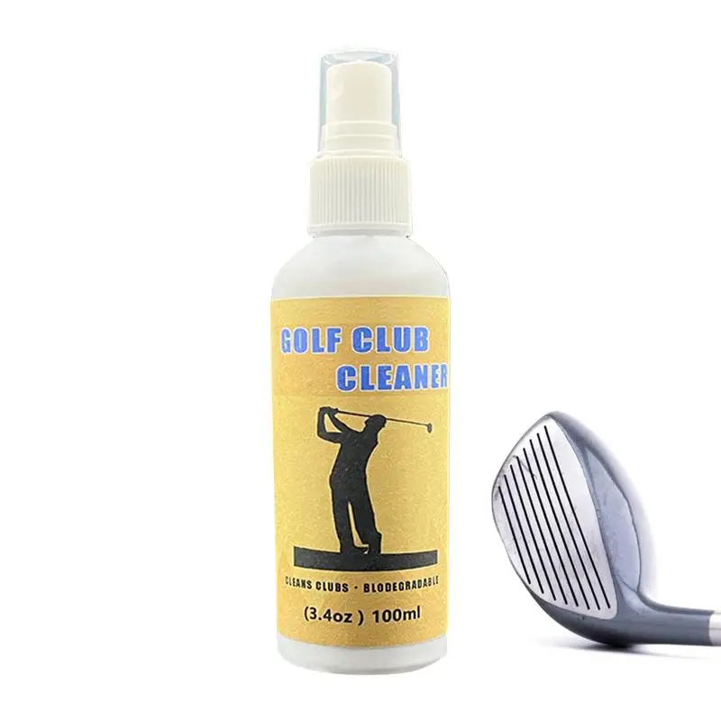 100ml Mild Solution to Clean and Polish Golf Club Leakproof Golf Club Cleaner Sprayer Portable for Woods Club Cleaning Solution