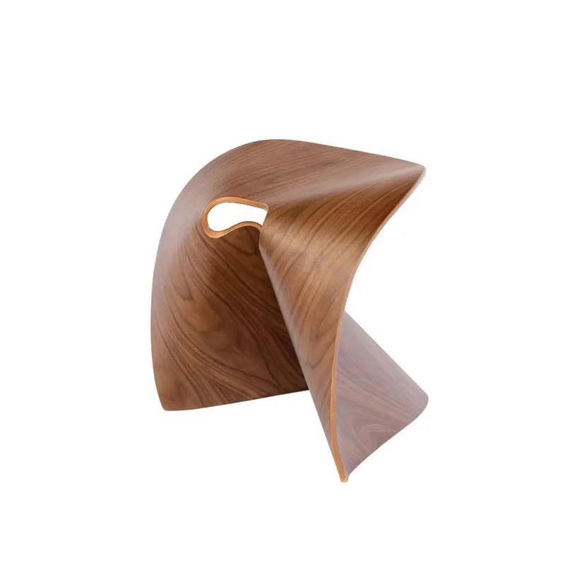 Simple Solid Wood Stool Home Stackable Design Dining Chair Home Irregular Stool Creative Small Stool Tea Room Chair - view 6