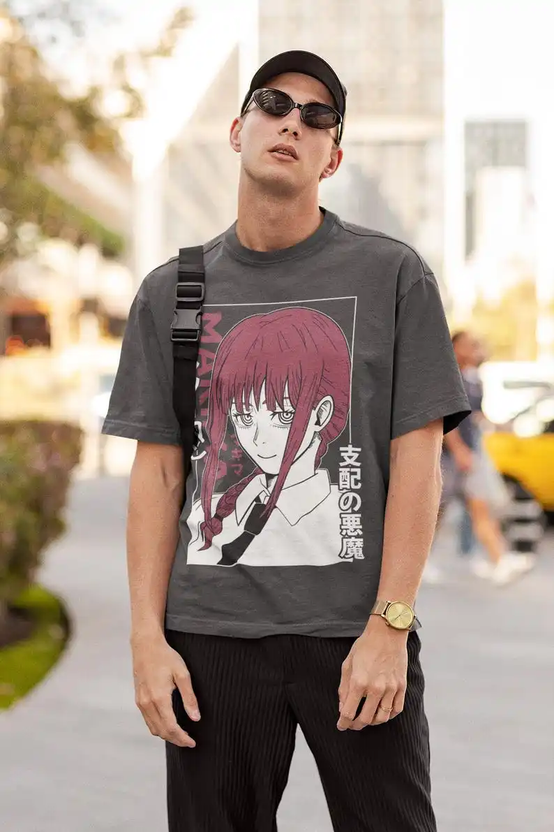 Camiseta unisex de líder sobrenatural, camiseta de cazador de demonios de Manga de Anime, arte de fantasía oscuro japonés, moda de calle Otaku, Retro Ma