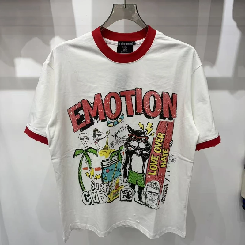 Grafik-T-Shirt mit Destroyed-Optik und Oversize-Schnitt, Retro West Coast Original-Print, Individualisiertes T-Shirt, Y2K Streetwear-Kleidung für Männer und Frauen – Detail 4