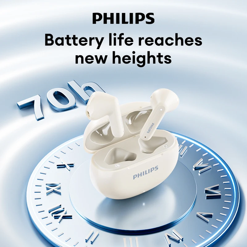 Original Philips TAT1199 Choice Original Philips TAT1199 Wireless Upgrade Bluetooth V5.4 Earbuds Noise Cancelling Game HeadsetLo