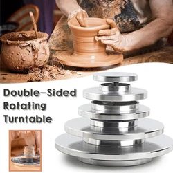 1Pc Pottery Wheel Rotating Tools Double Face Use Turntable Aluminum Alloy Tools Ceramic Clay Sculpture Platform