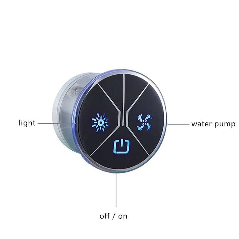 Round Black Bath Water Pump Control Panel Digital Controller Kit Spa Combo Massage Board For Hyro Bathtub Bottom Lighting