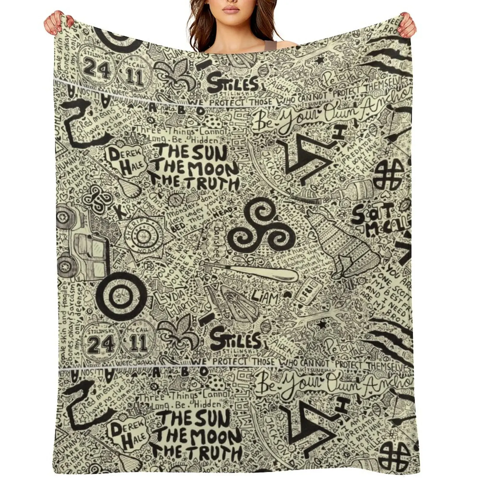 

TeenWolf Throw Blanket Soft Plaid Giant Sofa Heavy Luxury Thicken Blankets