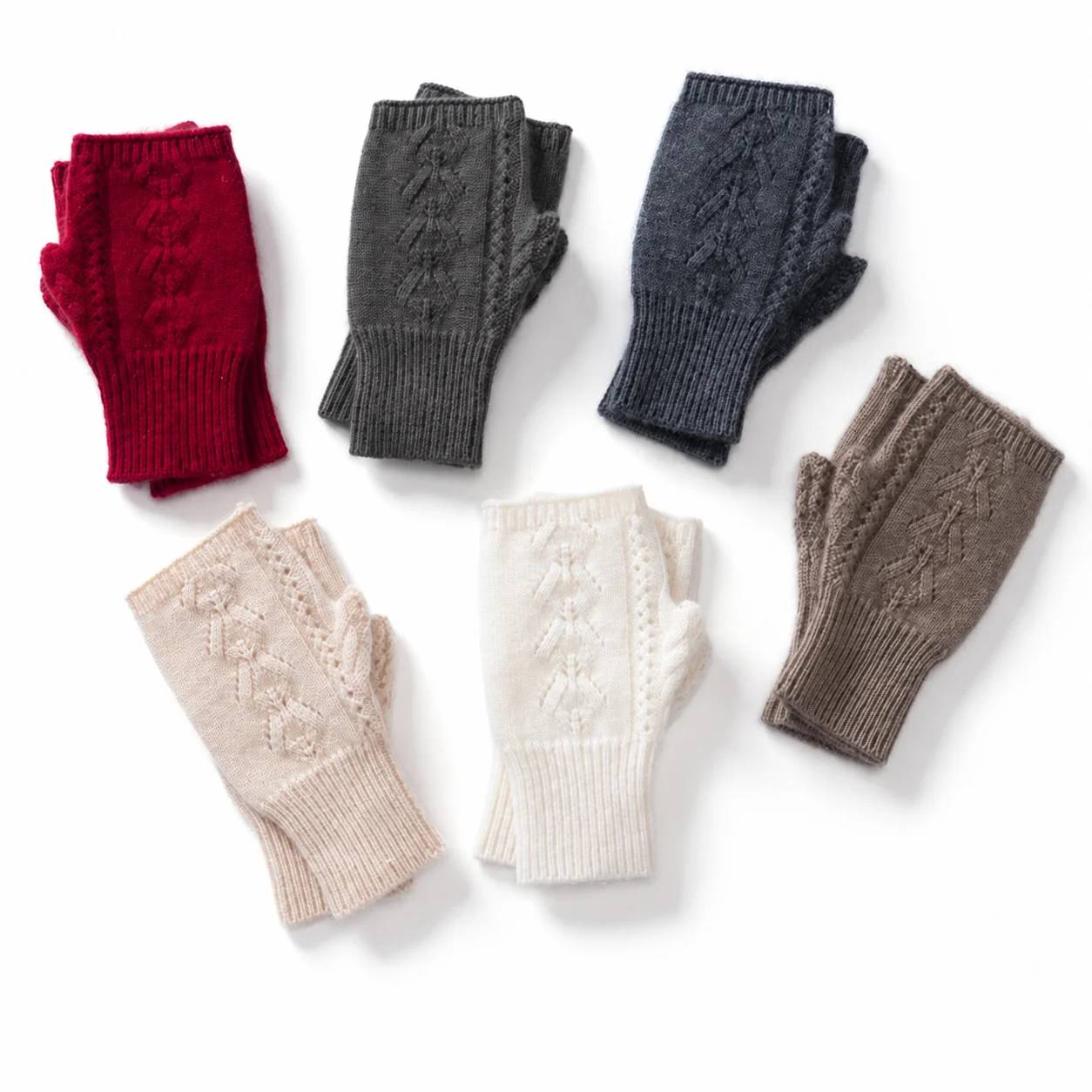 Winter Gloves Cashmere Blend Touchscreen Gloves Knit Gloves Stretchy For Shopping Office Work Computer Use