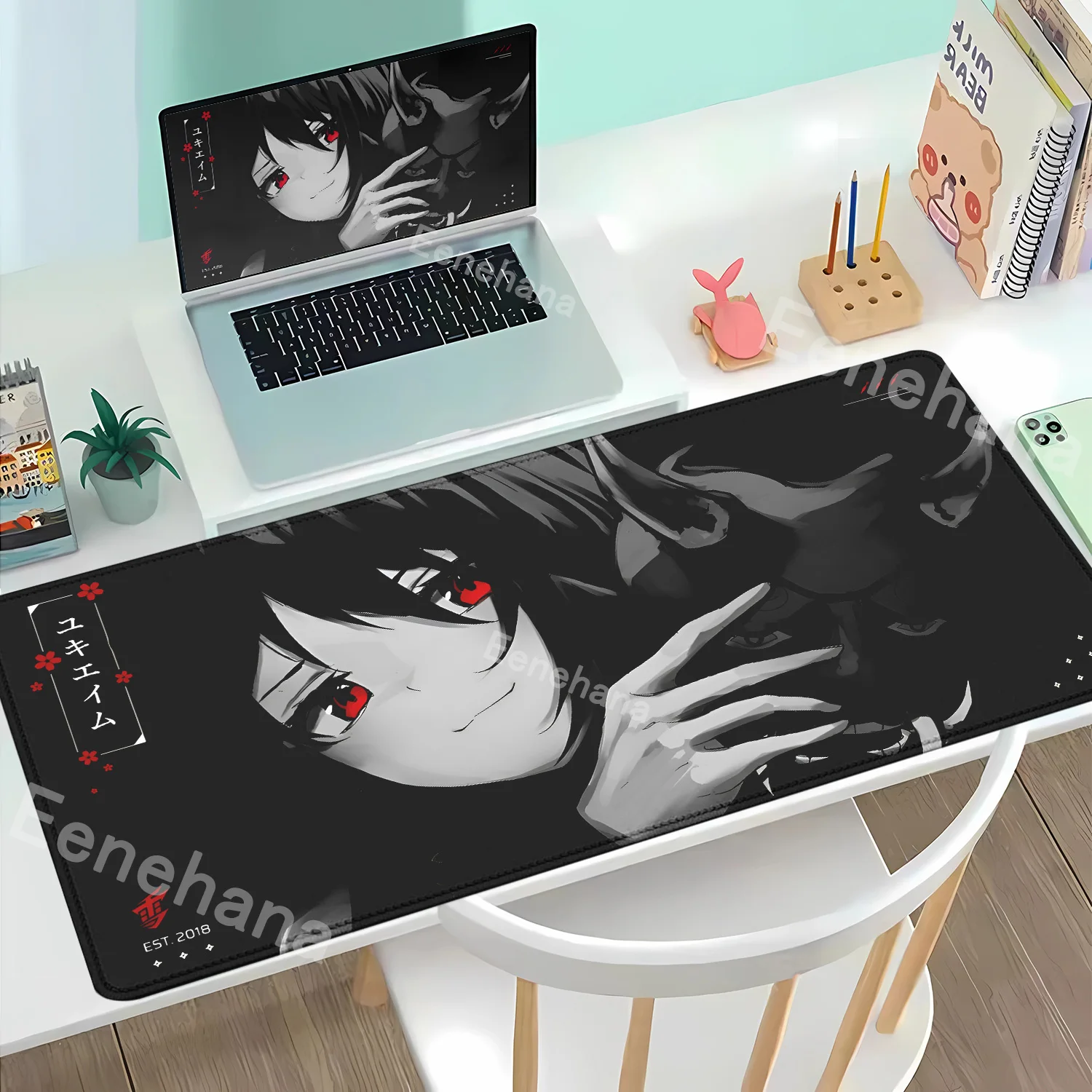 

Anime Mask Girl Mouse Pad YUki Aim Gaming Speed Mouse Mat Game Premium Mousepad Gamer E-Sports Computer Keyboard office Desk Mat
