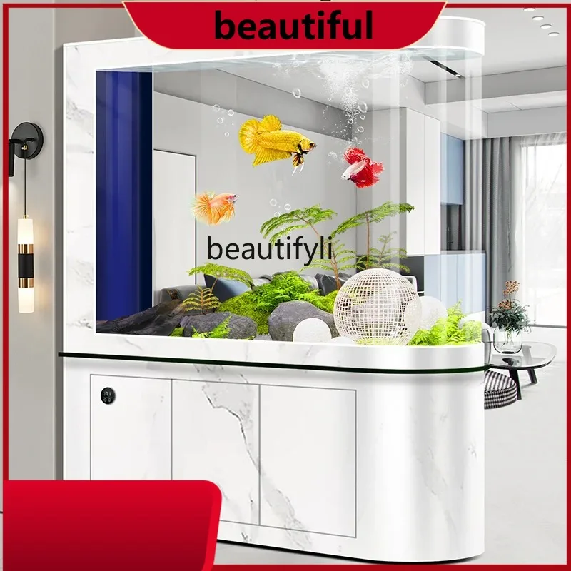 

Bullet Bottom Filter Fish Tank Large Living Room Home Partition Screens Hallway Integrated Molding Aquarium Smart New H H H