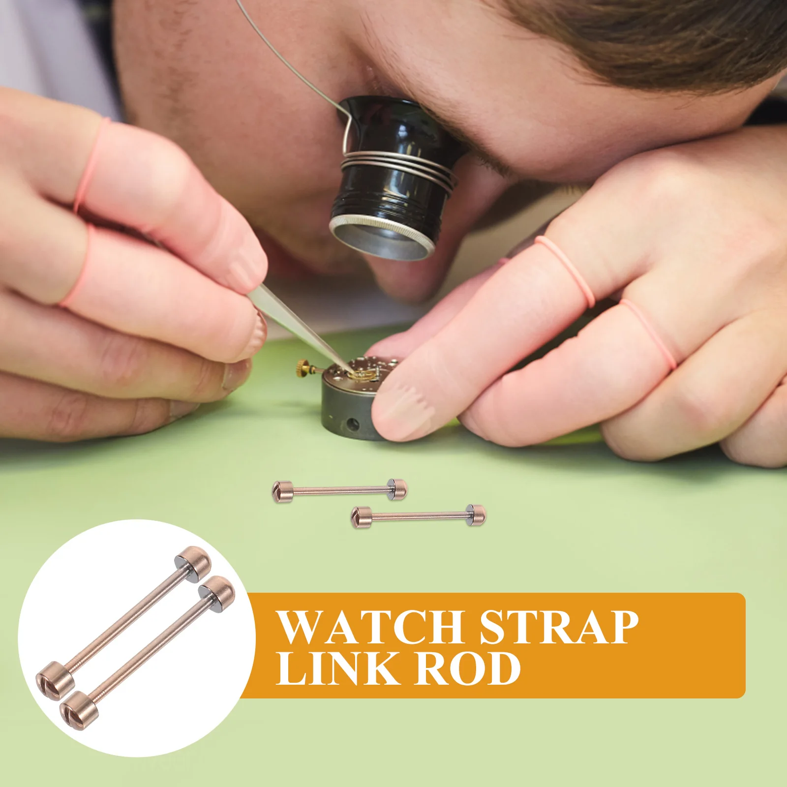 

2 Pcs Ear Bar Watch Adjustment Kit Mechanical Accessories Threaded Screw Tube Multifunction Pin Band Tool Rod Part for Watches