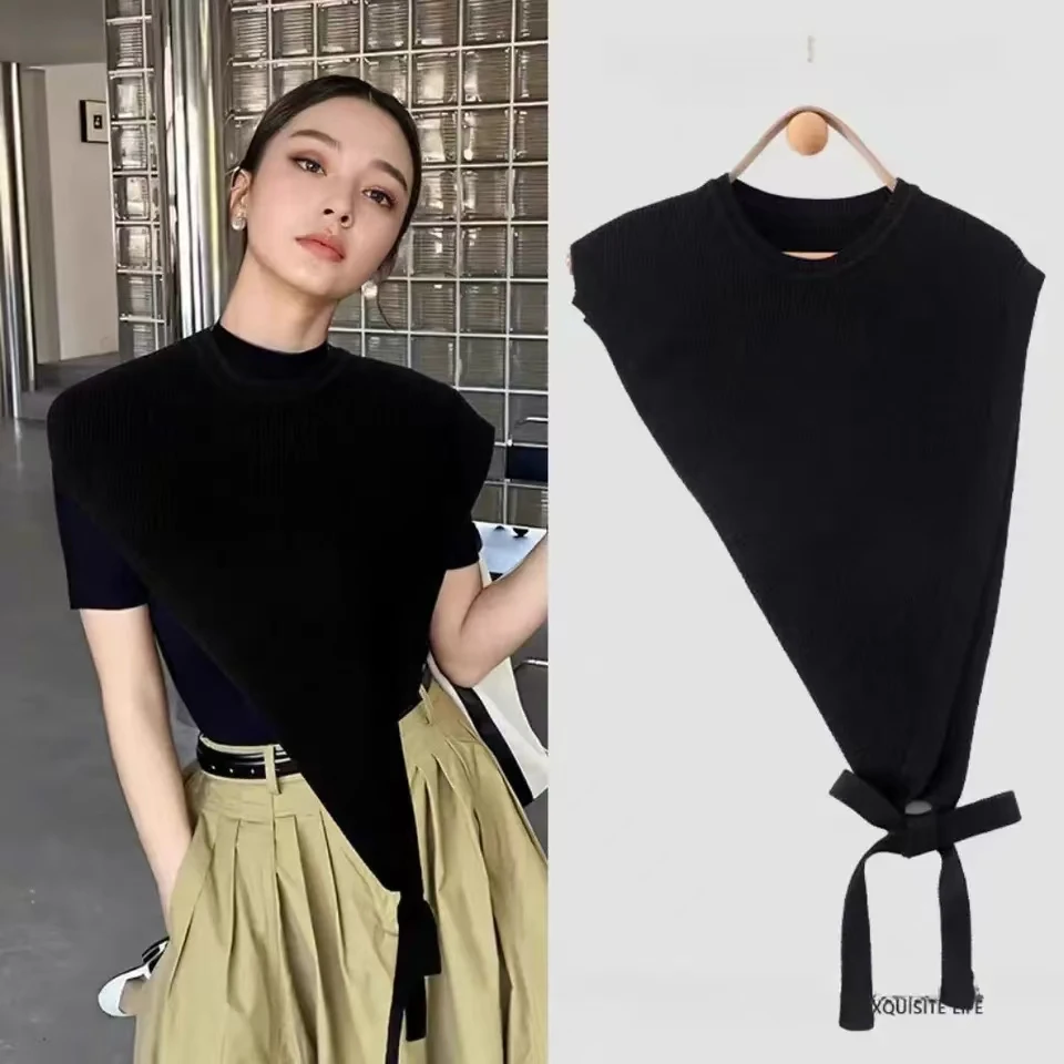 

Scialle 20:00ato a maglia con spacco a spalla inclinata per le donne usar autunno Instagram стиль трианголо inclinato gi