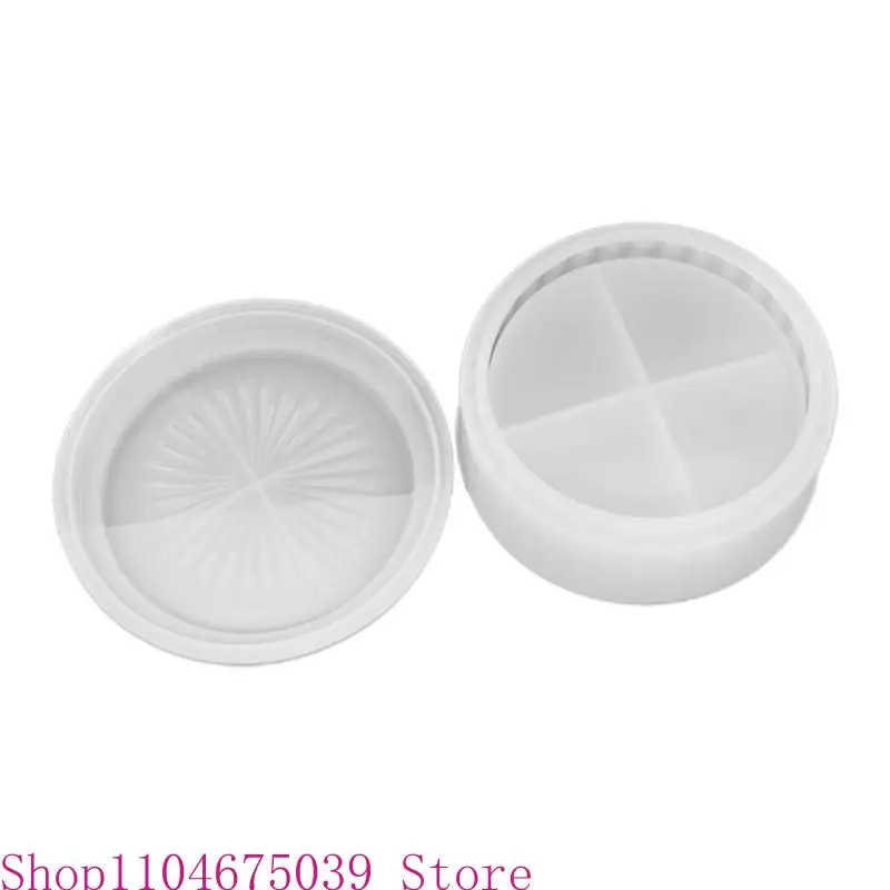 

5asd Stripe Storage Box Resin Mold with Lids Silicone Jar Mold for Epoxy Casting DIY Decor Crafts Mold for Jewelry Trinket