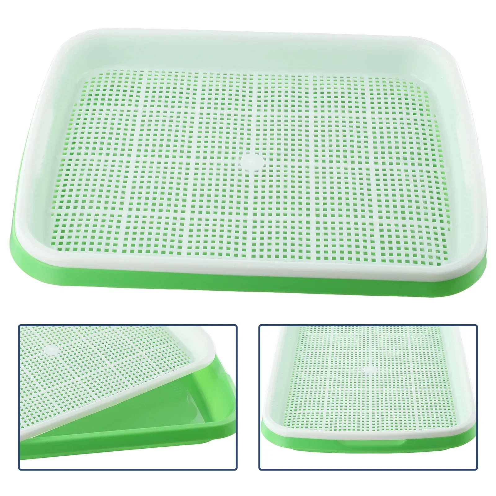 Nursery Pots Tray Grow Basket Hydroponics Microgreens Plate Tool Vegetables Buckwheat Double Layer Grass-Germination