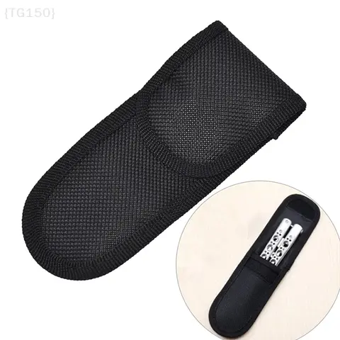 1 pcs Black Nylon Knife Sheath Bag – Folding Knife Case With Tool Belt Loop & Flashlight Holder {MAX-114}【No】