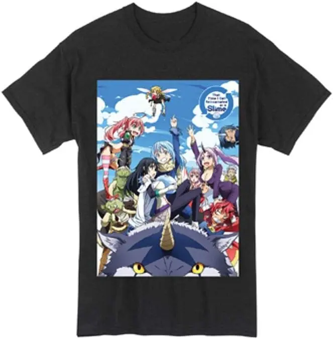 Great Eastern Entertainment Time I Got Reincarnated as a Slime-Group Men T-Shirt Short Sleeve Tops Tees Cotton Print Tshirts