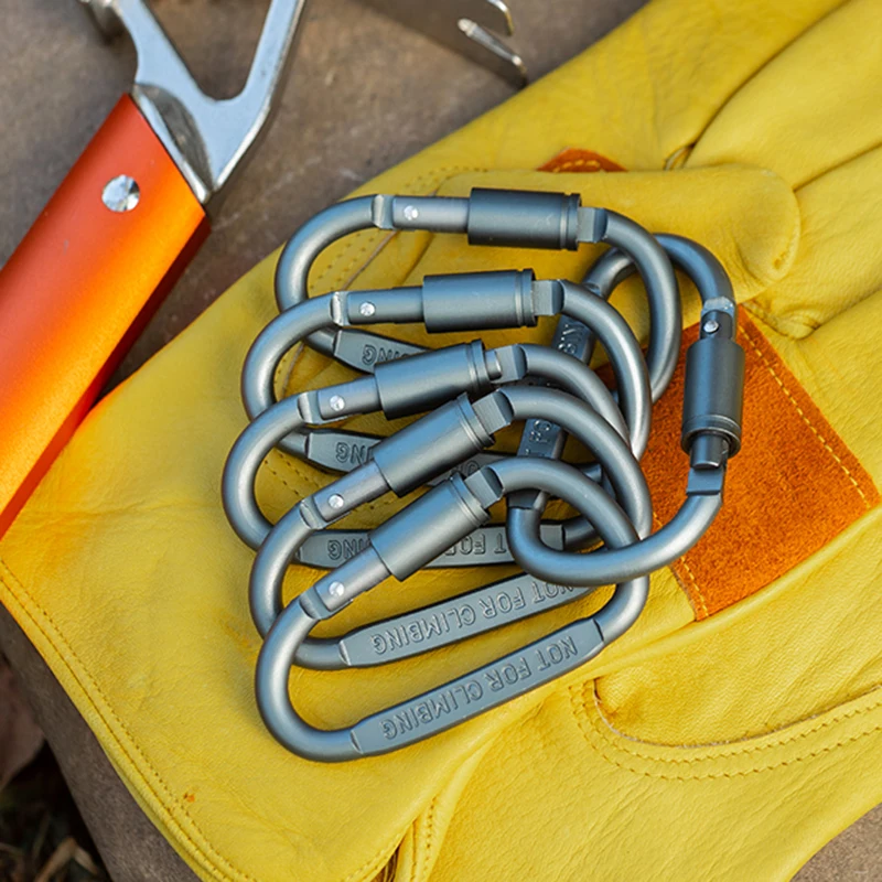 3 stücke/6 stücke/12 teile Karabiner Set Für Schlüssel Camping Überleben EDC Outdoor Schlüsselbund Clip Legierung Aluminium Taktische Karabiner haken Karabiner – Detail 9