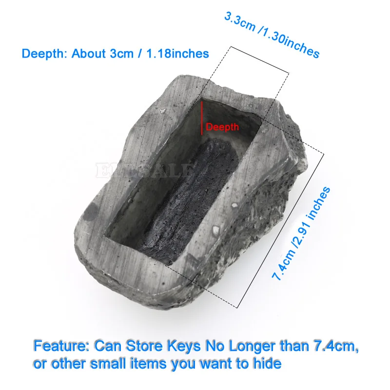 Caja de almacenamiento de seguridad oculta para el hogar, caja de seguridad creativa para ocultar una llave, piedra de aspecto liberático, jardín al aire libre, llave de repuesto para RV, cajas fuertes