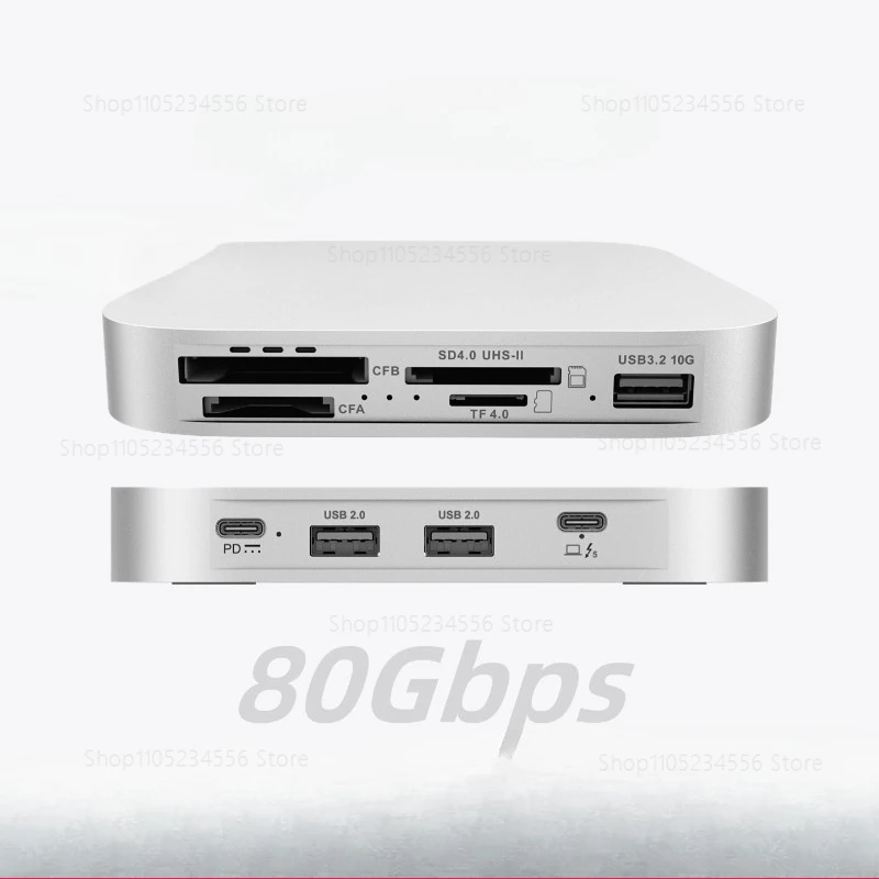 

Thunderbolt 5 No External Power CF-A/B/TF/SD 8 in 1 Card Reader Hard Drive Docking Station Mini Dock Multi Function Reader