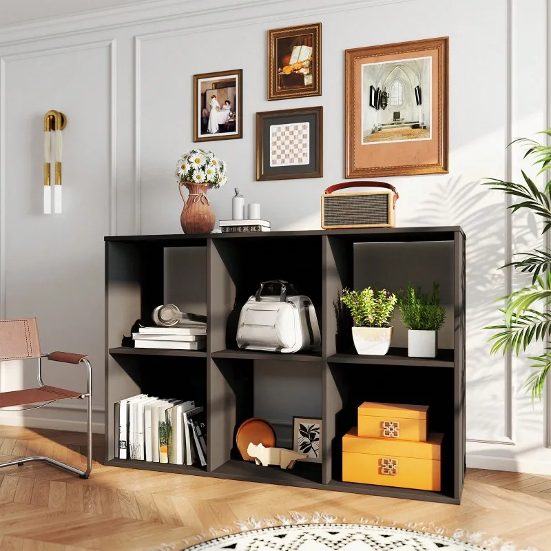 Cube Storage Organizer Modern Freestanding Open Bookshelf With Removable Back Panel Multifunctional Display Cabinet For Living Room Bedroom Entryway