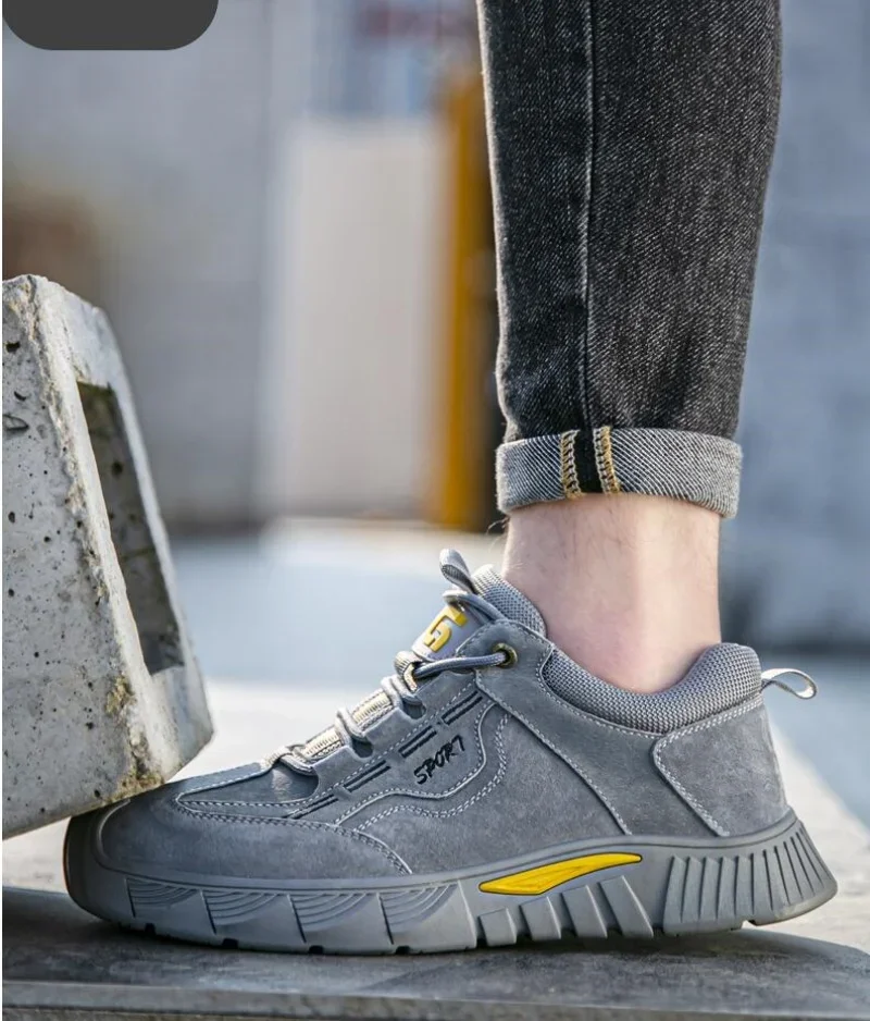 

Мужская защитная обувь, противоударная, противопрокалывающая, износостойкая, противоскользящая, дышащая, защитная обувь для промышленной работы на открытом воздухе