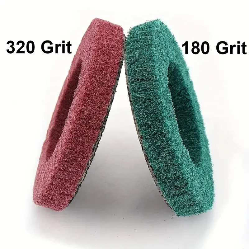 

4 Inch Non-Woven Grinding Wheel Nylon Fiber Flap Polishing Wheel Disc Metal Wood Rotating Grinding Wheel For Angle Grinder