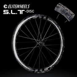 ELITEWHEELS SLT Ceramic Bearing Carbon Wheelset  NEW Forged Pattern Finish Disc Brake Cyclocross WheelsCenter Lock 1423 Spoke