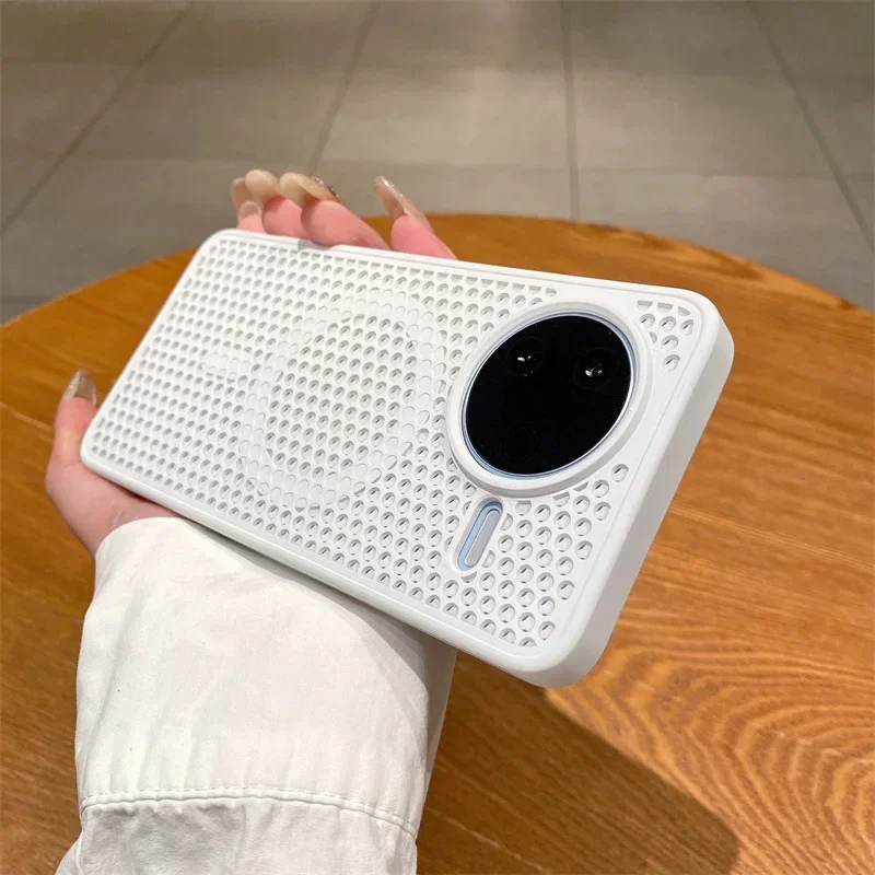 Magnetische Hülle für Xiaomi POCO F7 Ultra F7 Pro, Netz-Abwärme-Schale, Mag-safe-Ladefunktion, Matte Stoßfeste Weiche Schutzhülle – Detail 4